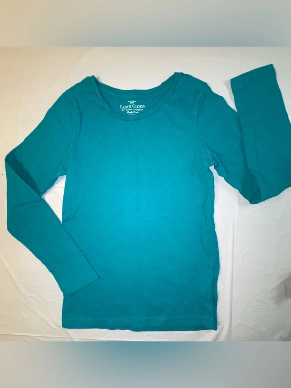 Bundle of 3 Long-Sleeve Tees: Raglan Shining Star, Plain Blue, Burgundy Floral